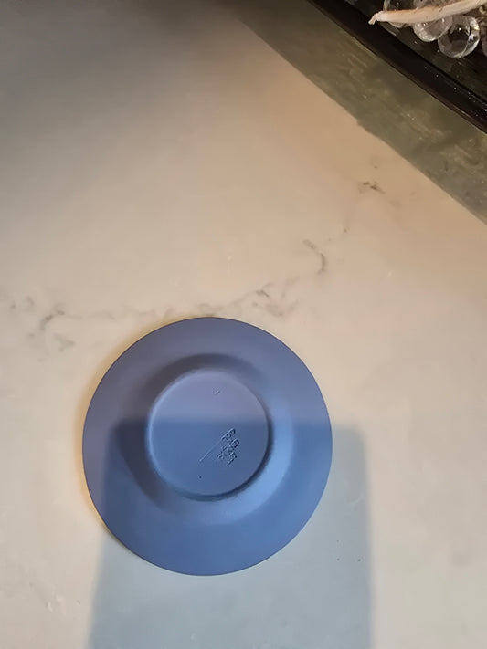 Wedgwood Blue Jasperware Ashtray – Grapevine Relief